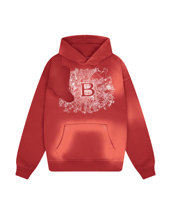 Hoodie "Frontières Invisibles" Red  