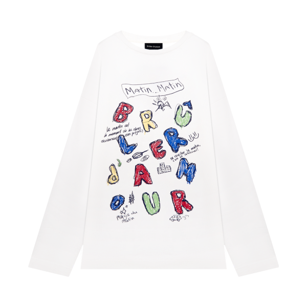 Longsleeve "L’alphabet" White