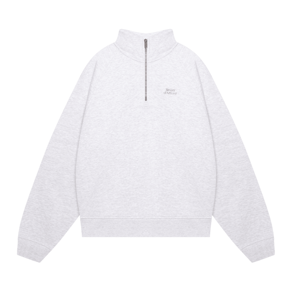 Half-zip "Logo de base 03" Grey melange 