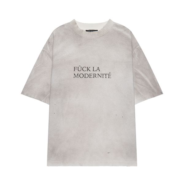 T-Shirt “Fûck la modernité” White dirty wash