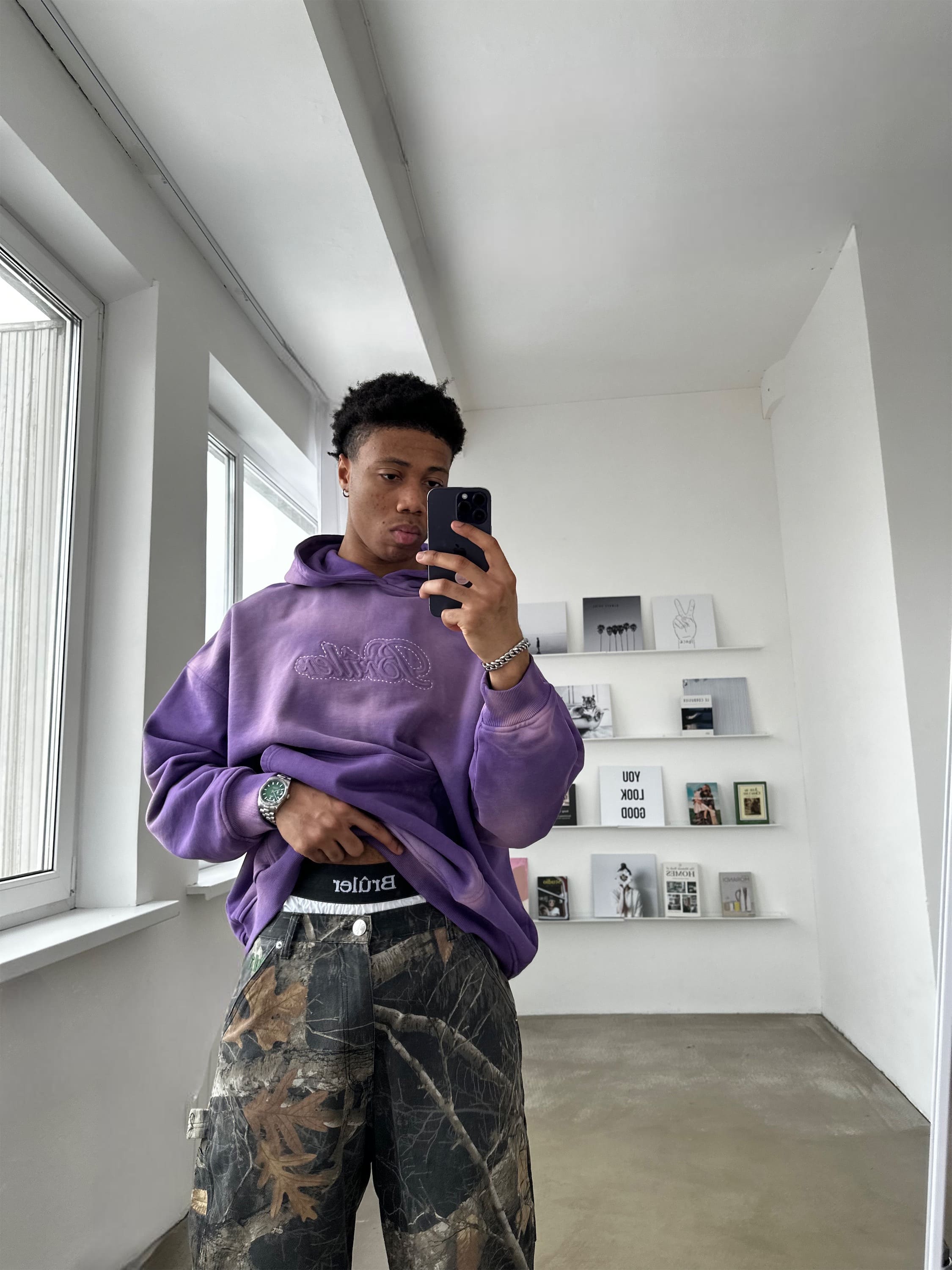 фиолетовый худи