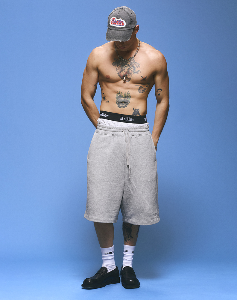 Меланж шорты свободной посадки