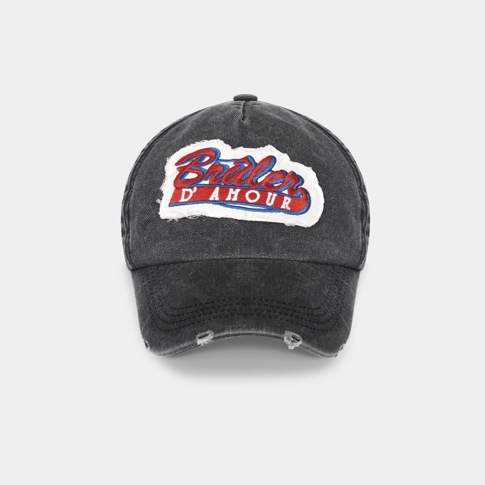 Серая кепка с эффектом варки