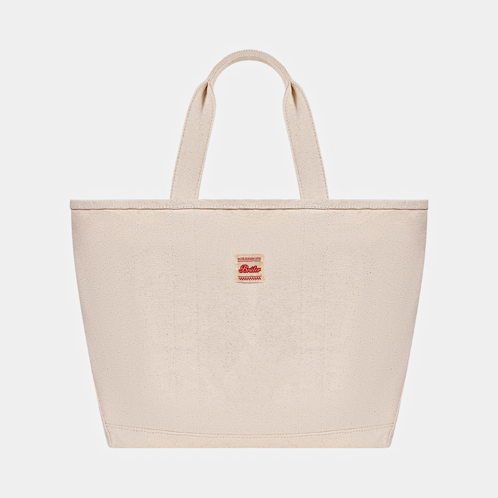 Молочная сумка-шоппер с вышивкой Brûler