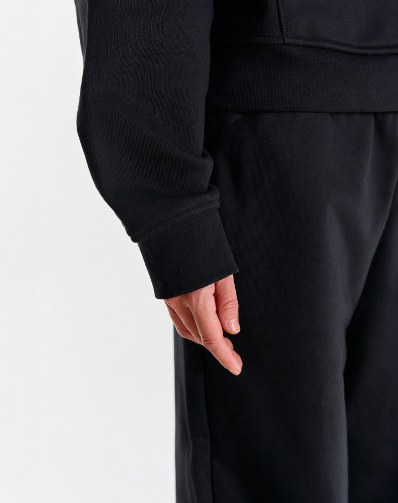 Чёрное оверсайз худи "Logo de base 01"