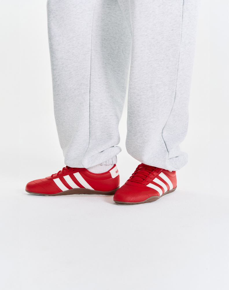 Серые меланжевые оверсайз джоггеры "Logo de base 01"