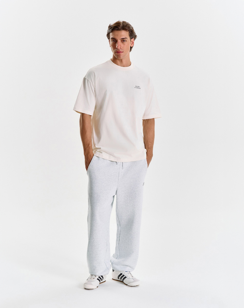 Белая оверсайз футболка "Logo de base 02"