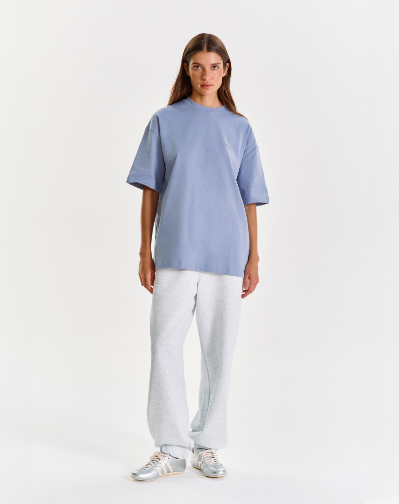 Тёмно-синяя оверсайз футболка "Logo de base 02"