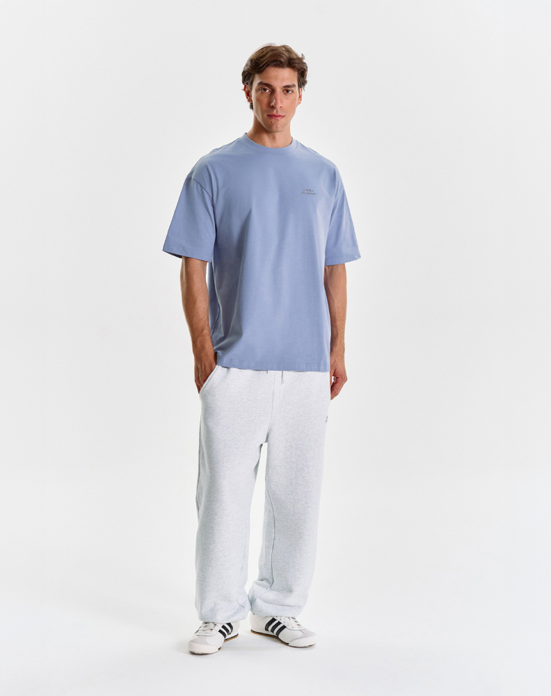 Тёмно-синяя оверсайз футболка "Logo de base 02"