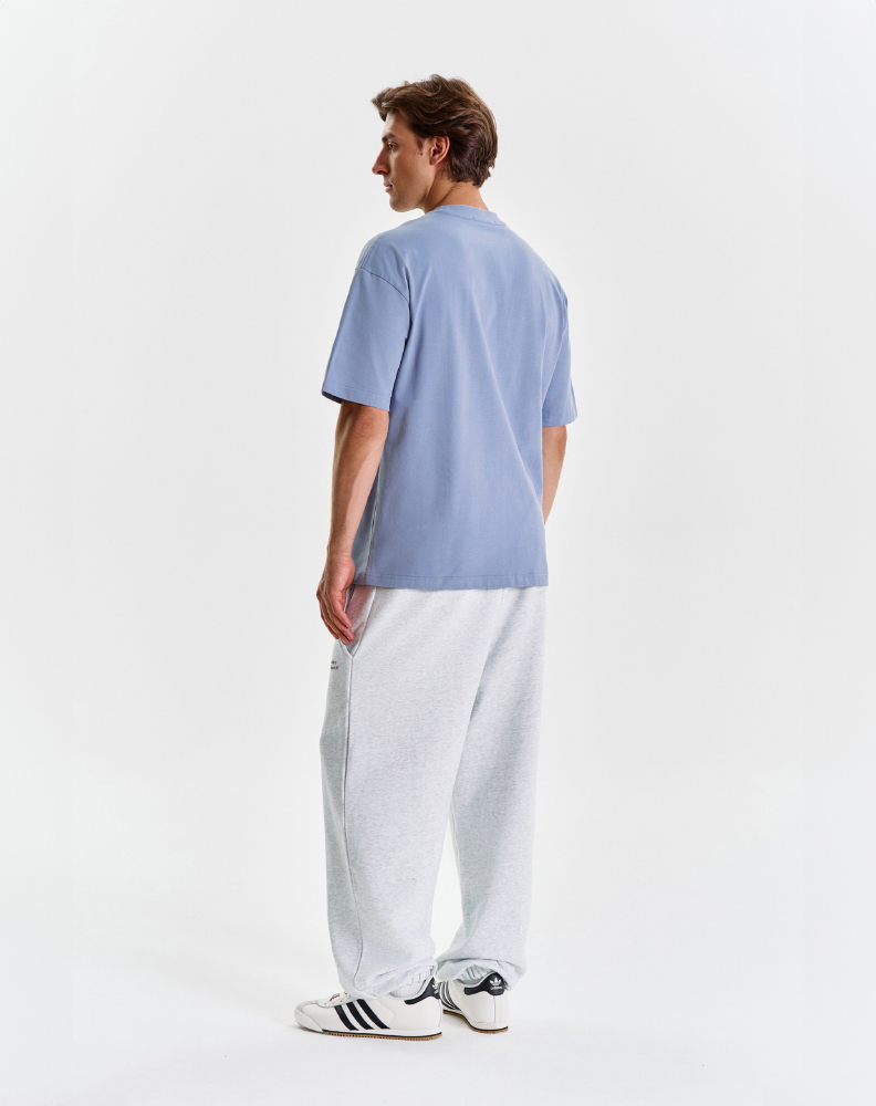 Тёмно-синяя оверсайз футболка "Logo de base 02"