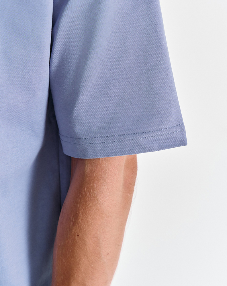 Тёмно-синяя оверсайз футболка "Logo de base 02"