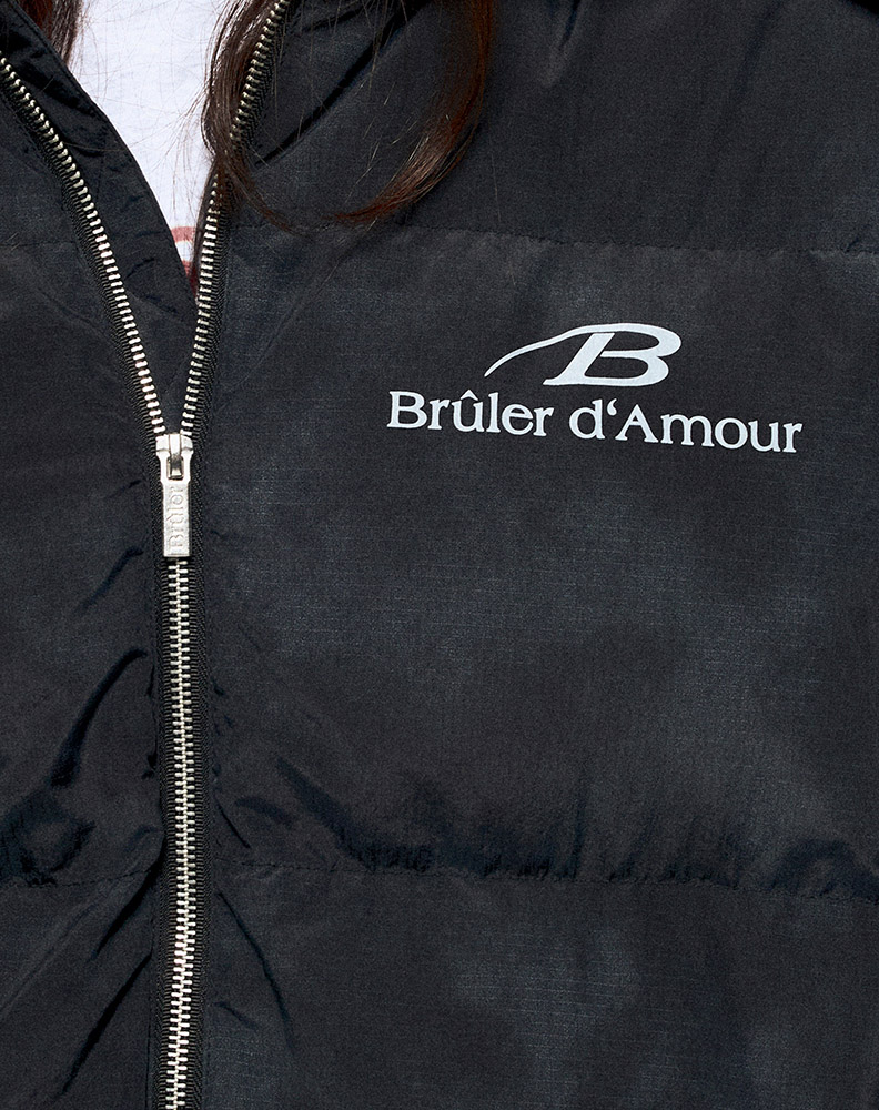 Зимний пуховик "Sable" чёрный с вкраплениями серого