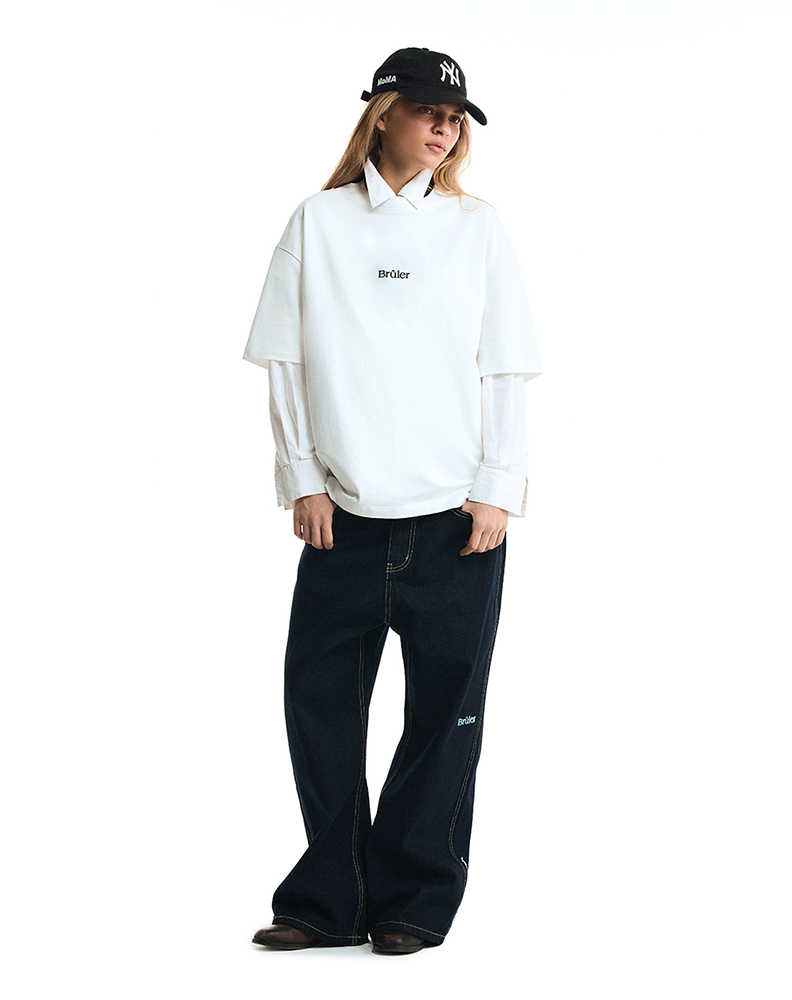 Оверсайз футболка белого цвета “Matches”