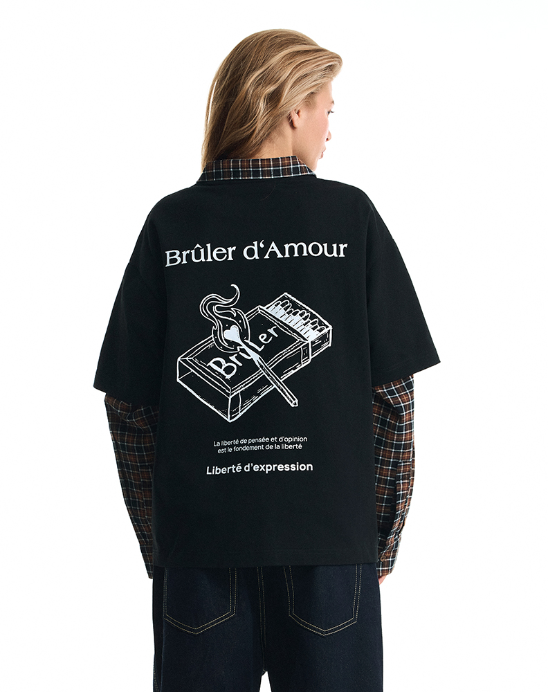 Оверсайз футболка чёрного цвета “Matches”