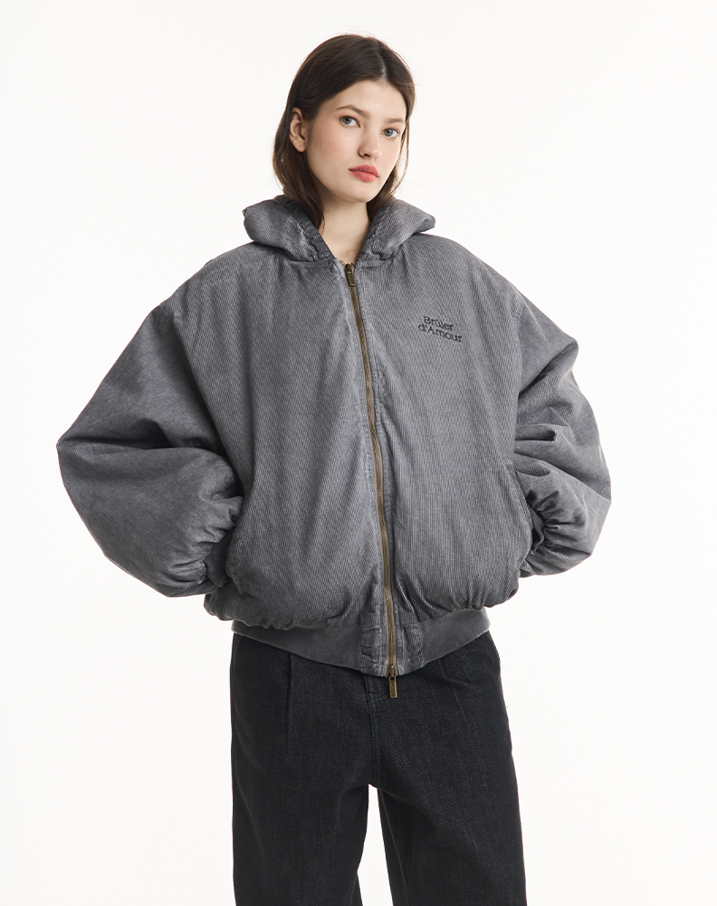 Бомбер «Масляный» графитово-серый