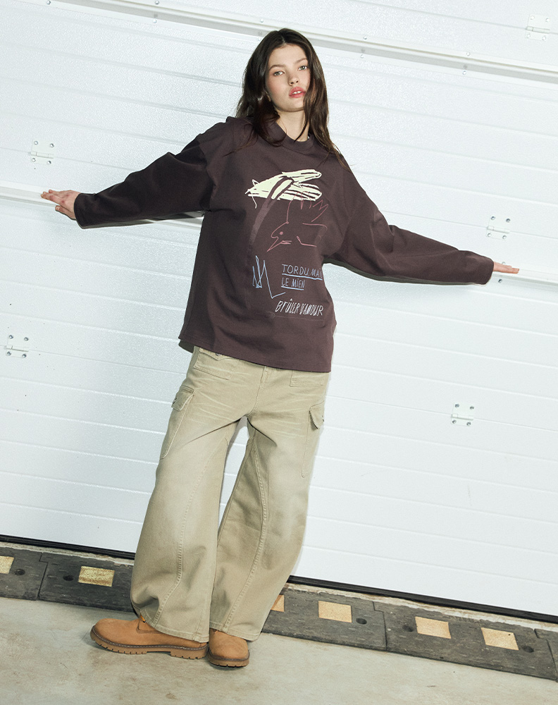 Джинсы «Рабочие брюки» бежевые