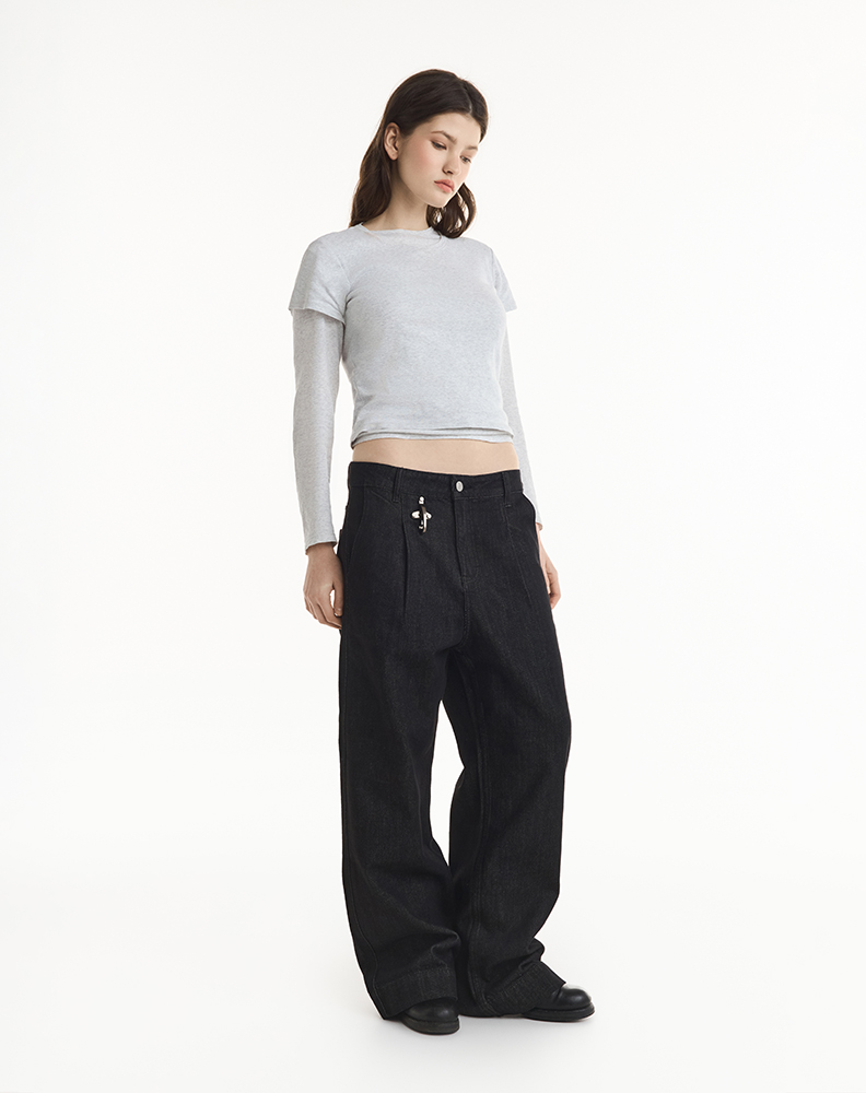 Джинсы "Крепление" черные