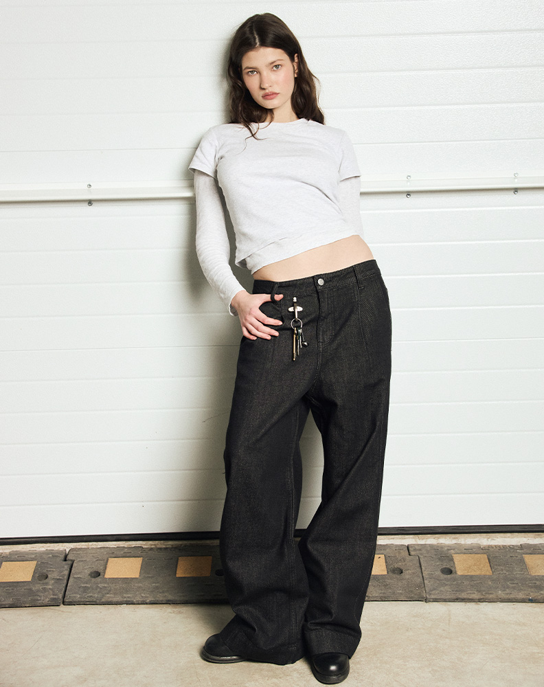 Джинсы "Крепление" черные