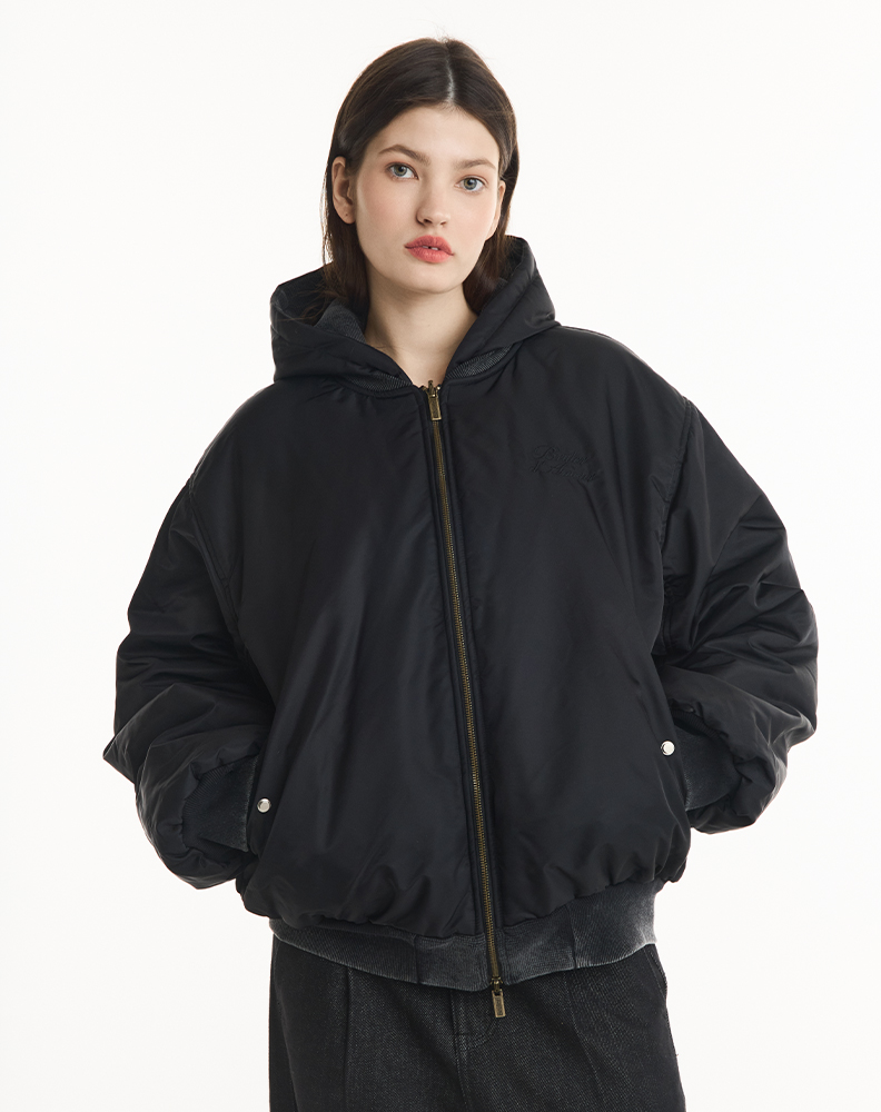 Бомбер «Масляный» черный