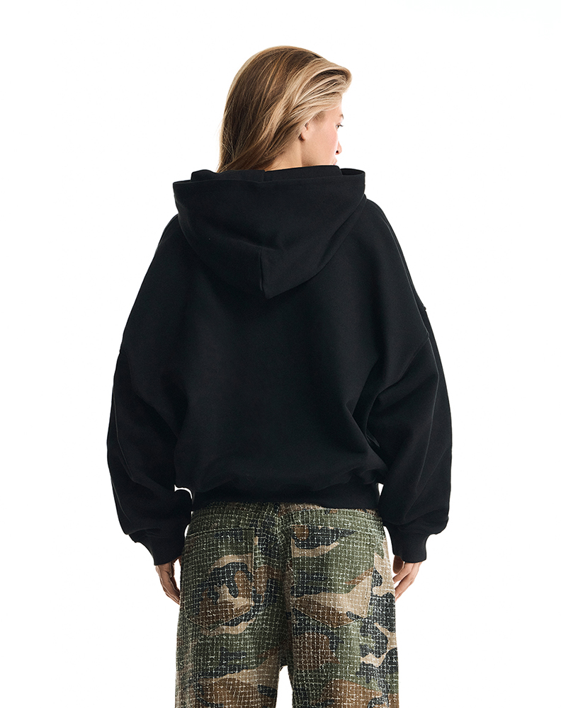 Оверсайз худи чёрного цвета “Pégase”