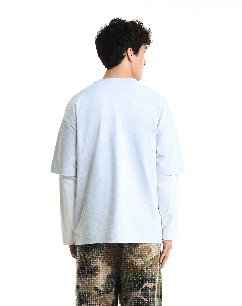 Оверсайз футболка серого цвета “Cour de la maison”