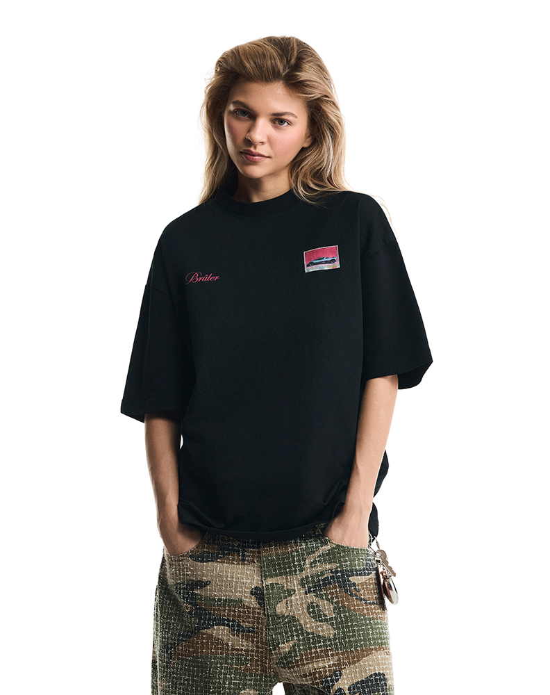 Оверсайз футболка чёрного цвета “Turbo”