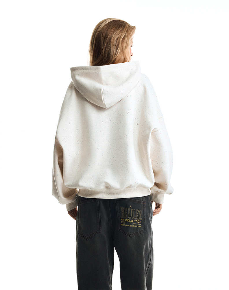 Оверсайз худи серого цвета с цветными вкраплениями “Cavalier”