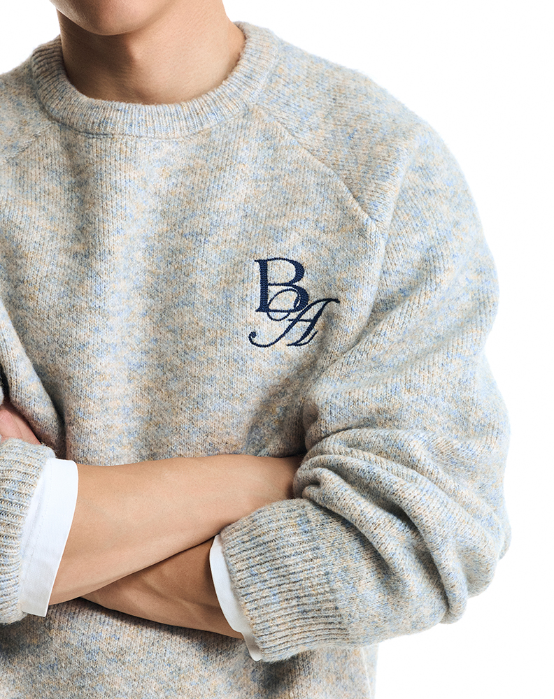 Вязаный свитер серого цвета “Mosaïque”