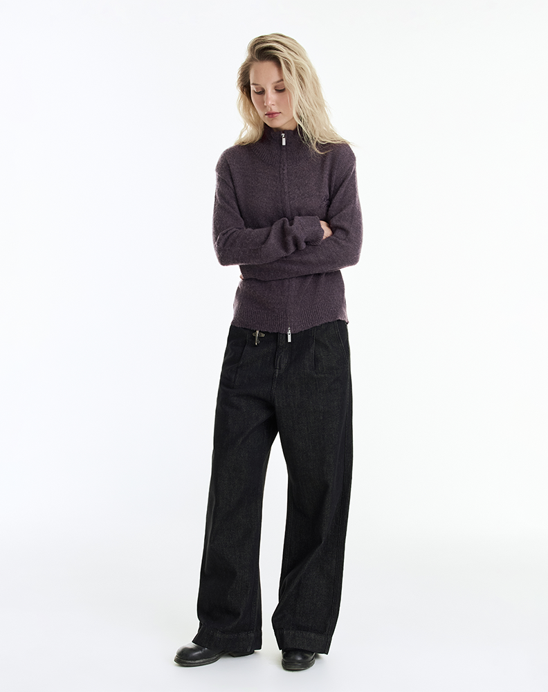 Кардиган «Поздняя работа» фиолетовый