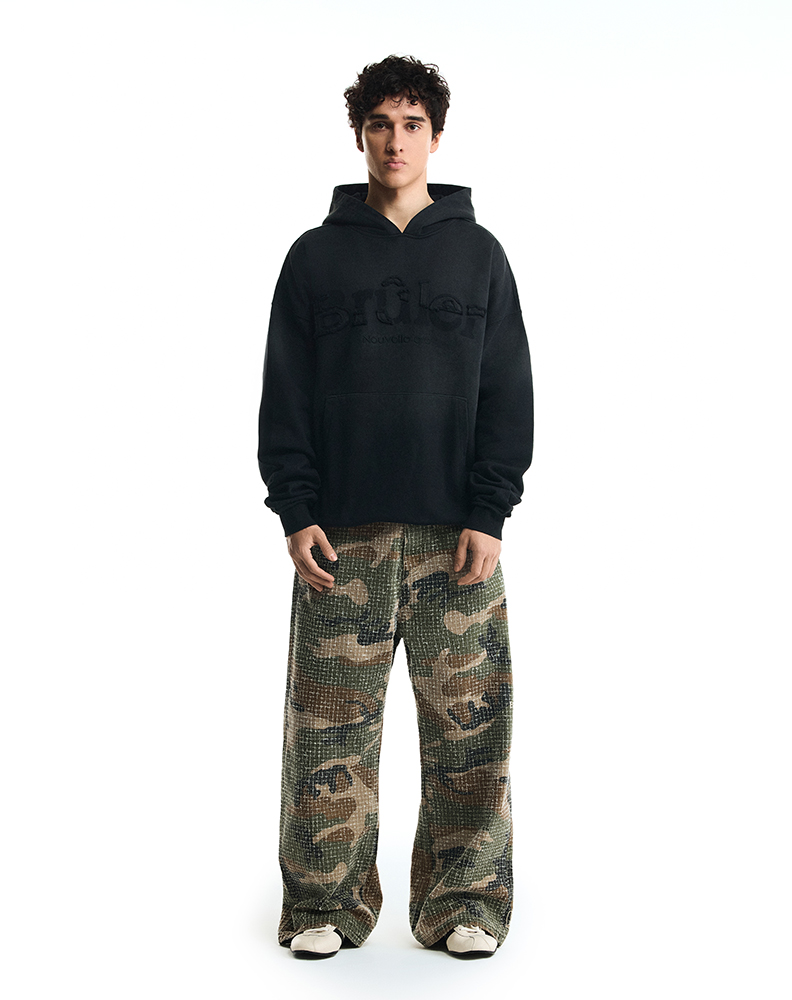 Оверсайз худи графитового цвета “Ombre Brûlée”