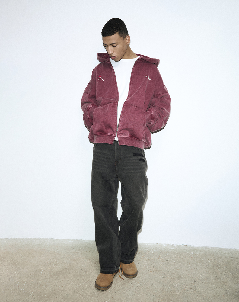 Зип-худи бордового цвета “Frisson”