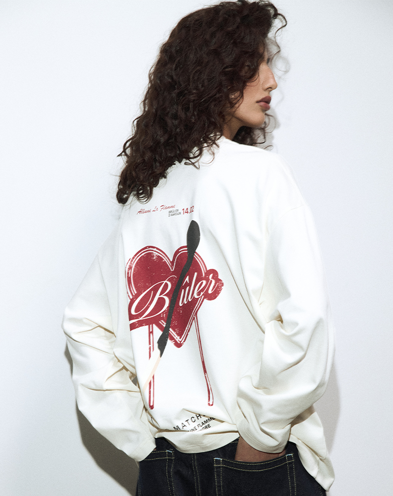 Лонгслив молочного цвета “Cœur Ardant”