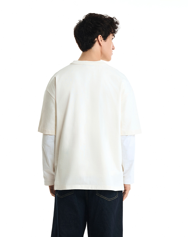 Оверсайз футболка белого цвета “Serrurier”