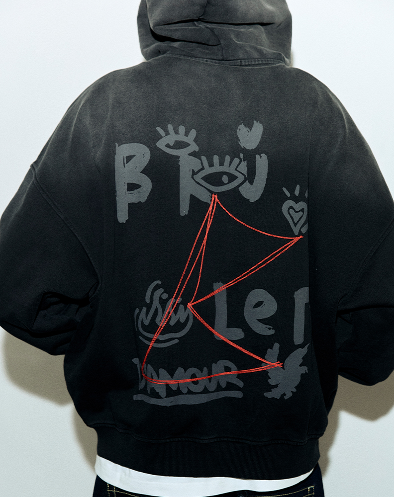 Зип-худи чёрного цвета “Investigation”