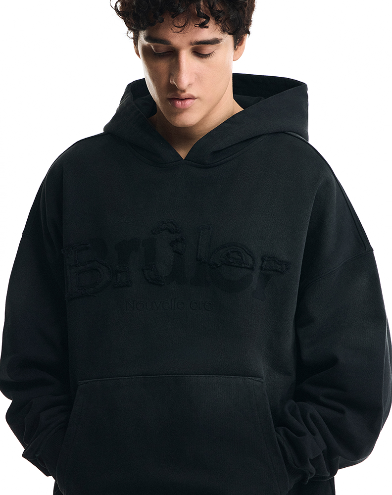 Оверсайз худи графитового цвета “Ombre Brûlée”