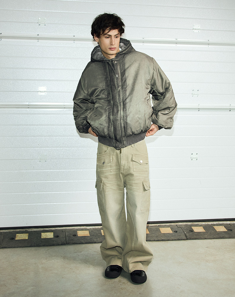 Джинсы «Рабочие брюки» бежевые