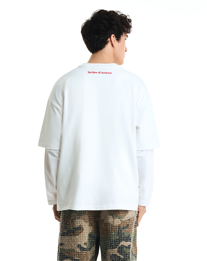 Оверсайз футболка белого цвета “Eye”