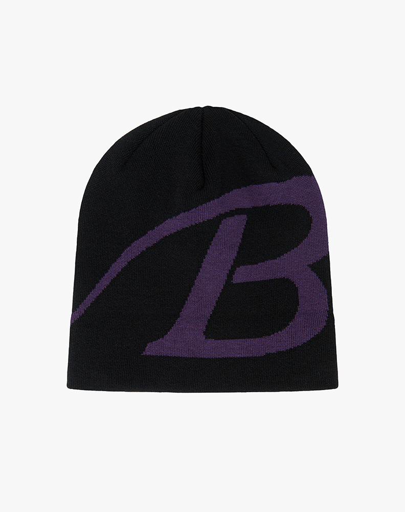 Чёрная вязаная шапка “Signature”