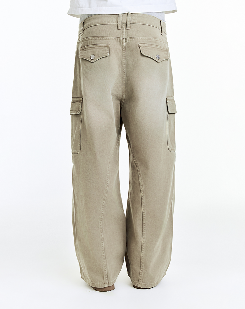 Джинсы «Рабочие брюки» бежевые