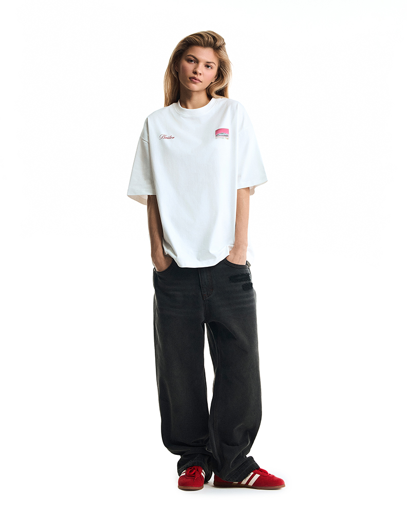 Оверсайз футболка белого цвета “Turbo”