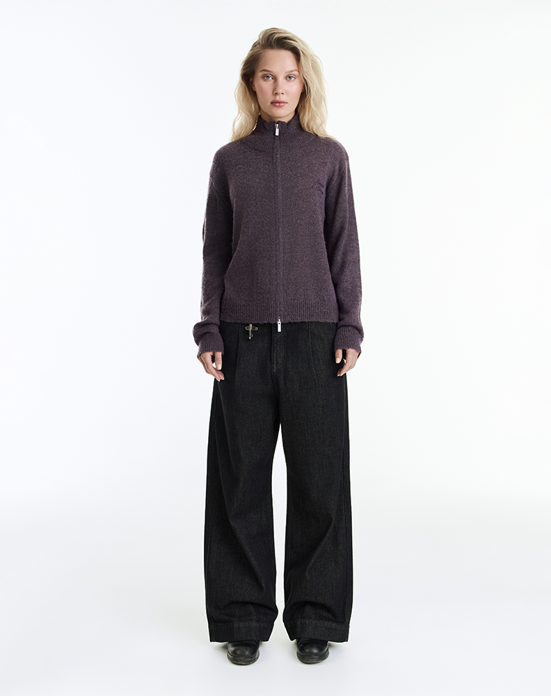 Кардиган «Поздняя работа» фиолетовый