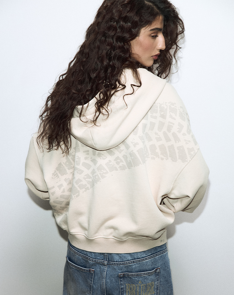 Зип-худи грязно-бежевого цвета “Parrain de Souvenirs”