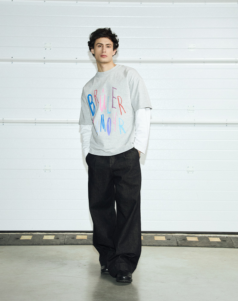 Футболка «Набросок» серый меланж