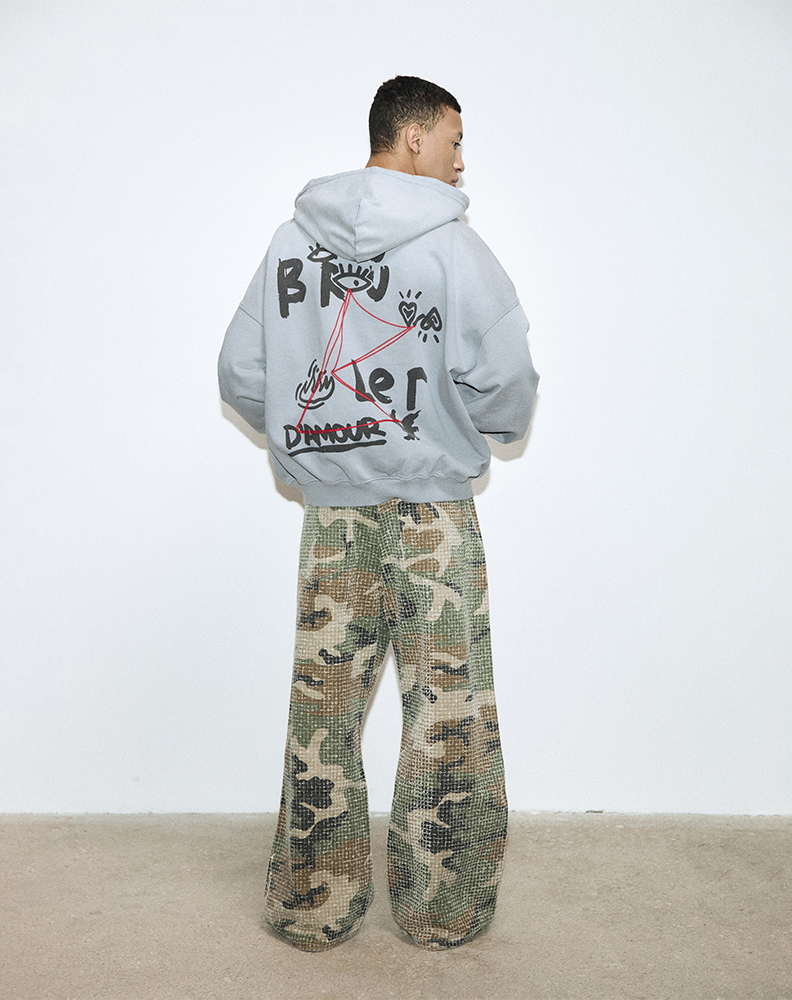 Зип-худи cерого цвета “Investigation”