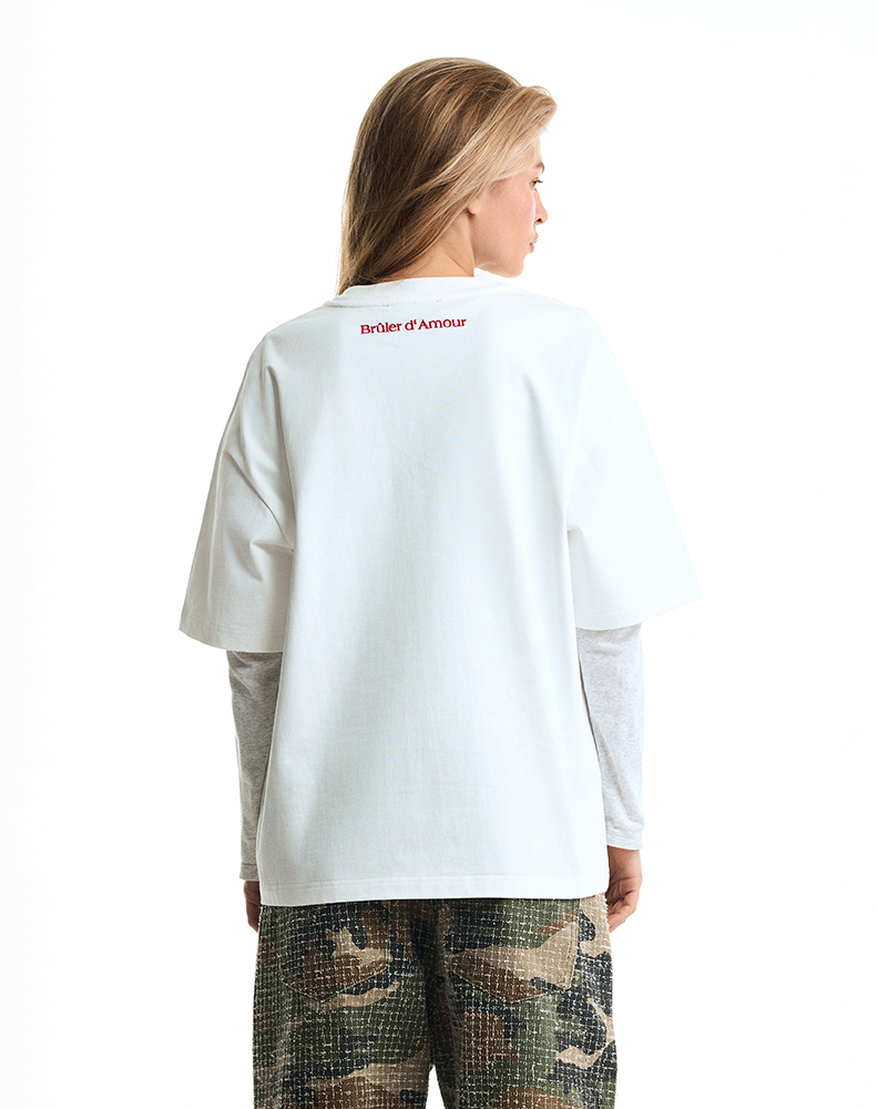 Оверсайз футболка белого цвета “Eye”