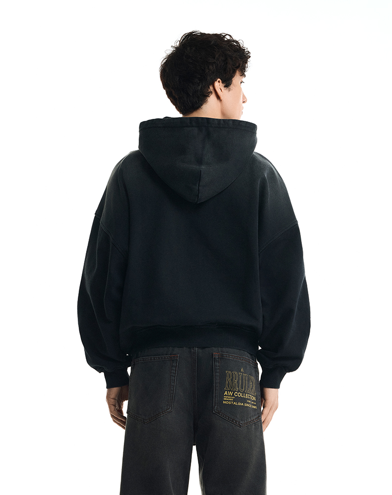 Зип-худи графитового цвета “Autocollant”