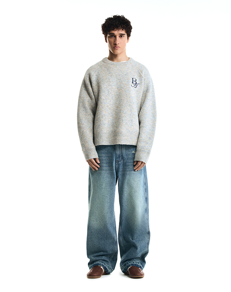 Светло-синие оверсайз джинсы "De Mon Père"