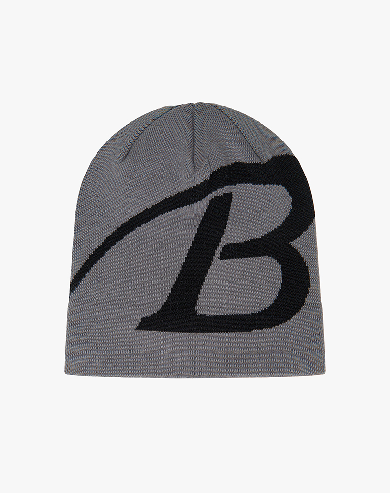 Серая вязаная шапка “Signature”