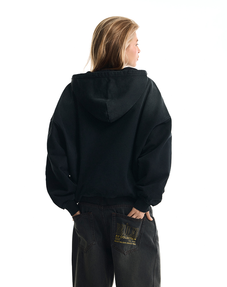 Зип-худи графитового цвета “Autocollant”